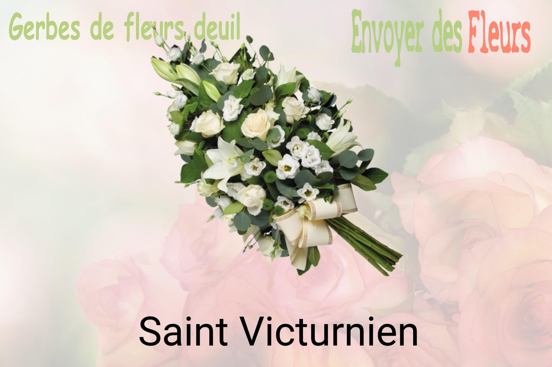 Gerbe de fleurs de deuil livrée à Saint-Victurnien